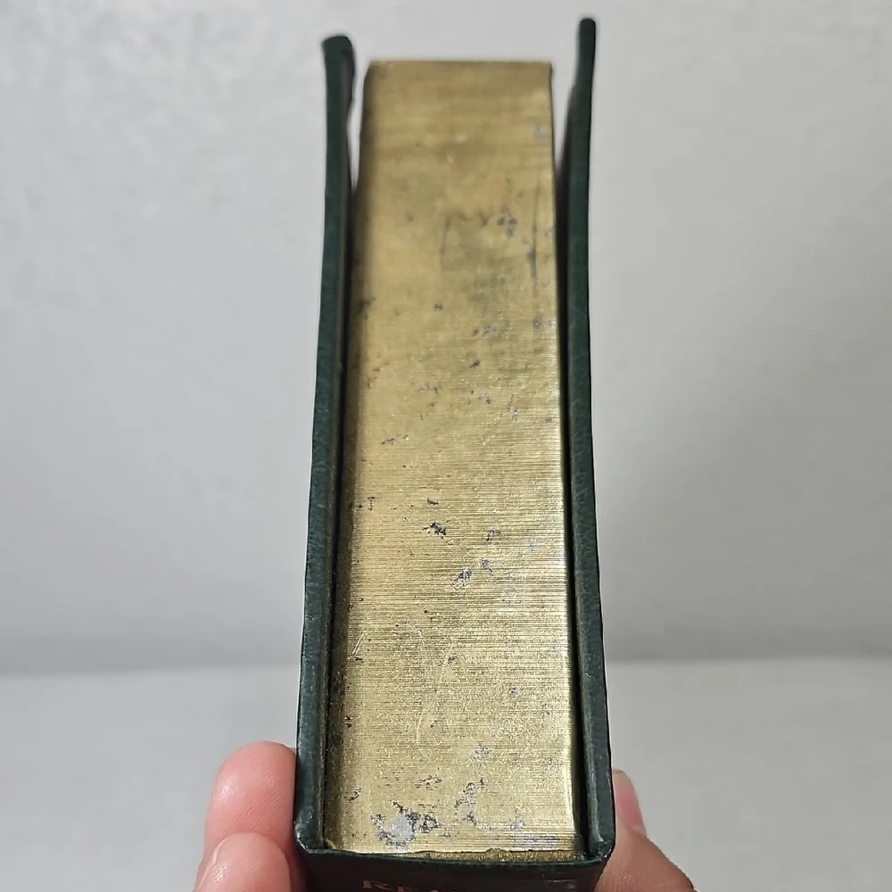 Vintage Reader's Digest Green and Gold Faux Book Velveteen Secret Storage Box